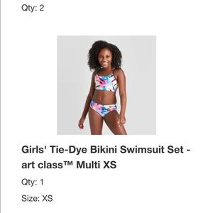NWT!!! Girls tie-dye two-piece bikini set - XS 4/5